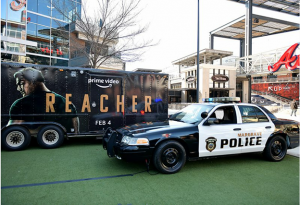 An image of the Amazon Prime Video brand activation dedicated to their new series, Reacher