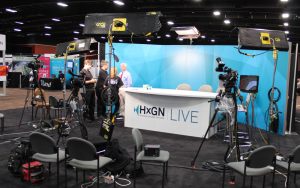 Image of the studio Cramer constructed on site for Hexagon's HxGN LIVE! event. 