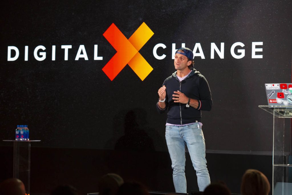 Speaker delivers his remarks at Applause's DigitalXChange conference.
