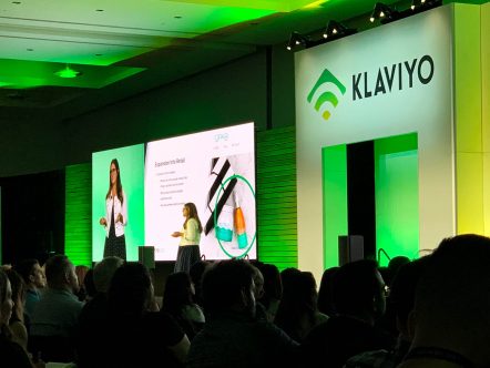 Image of an event speaker at Klaviyo BOS industry conference