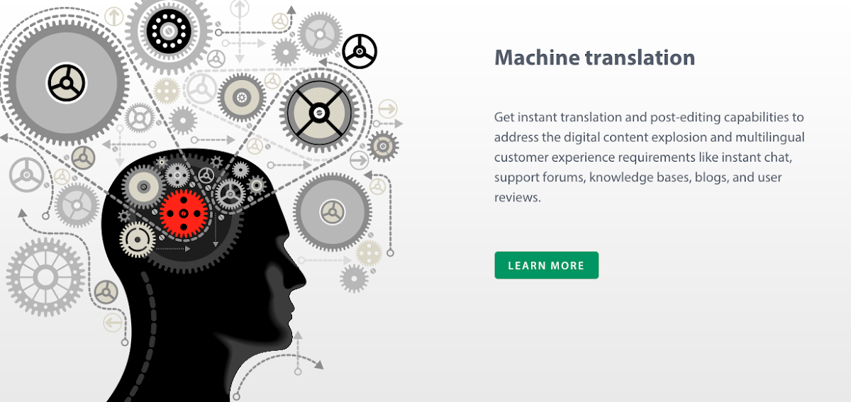 SDL machine translation "learn more" page