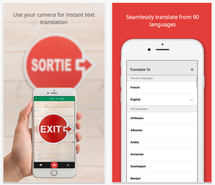 Google Translate mobile ad