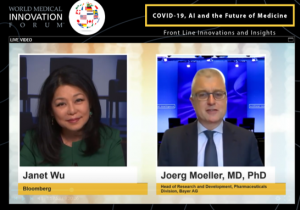 Screenshot of the World Medical Innovation Forum broadcast