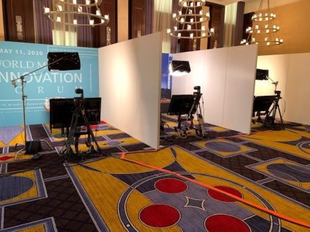 Image of the set created by Cramer to take Mass General Brigham's World Medical Innovation Forum Virtual
