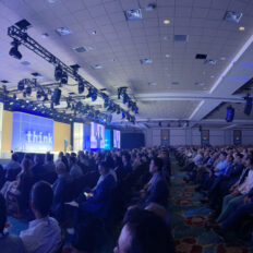 Crowd in the ballroom at IBM Think 2023